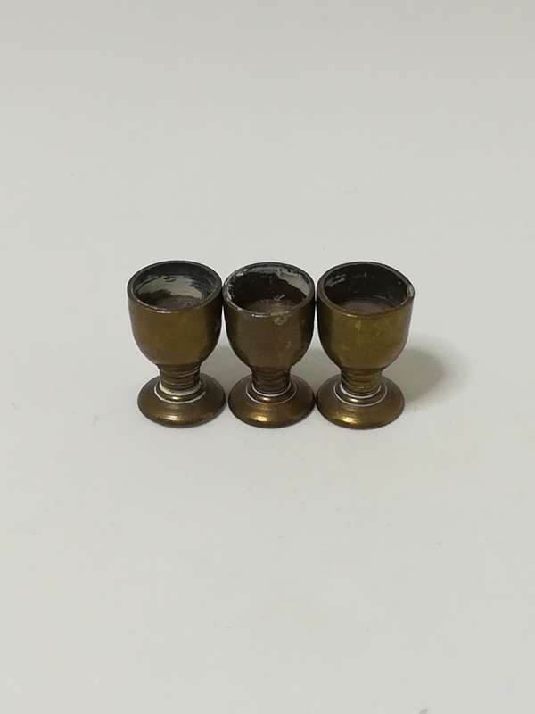 Miniature Brass Wine Cups (Miniature, suitable for printer's tray)