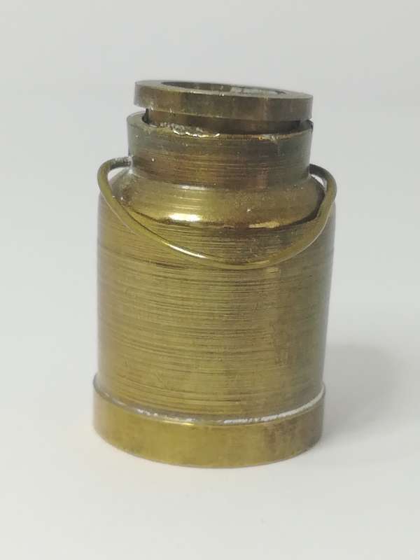Miniature Milk Cannister Brass (Miniature, suitable for printer's tray)