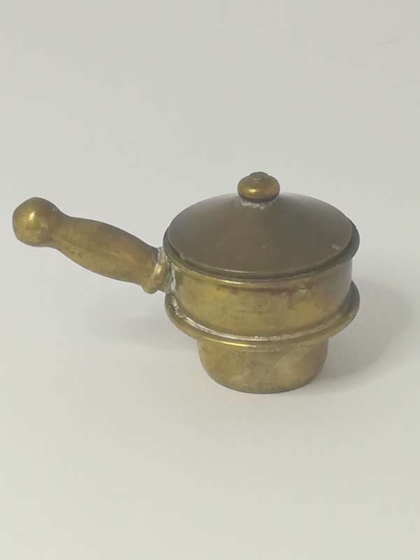 Miniature Pot with Lid Brass (Miniature, suitable for printer's tray)