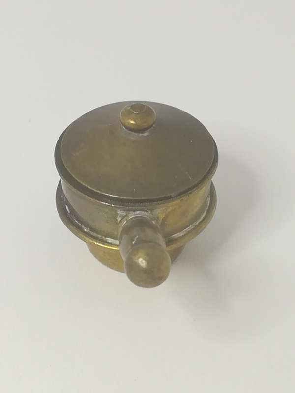Miniature Pot with Lid Brass (Miniature, suitable for printer's tray)