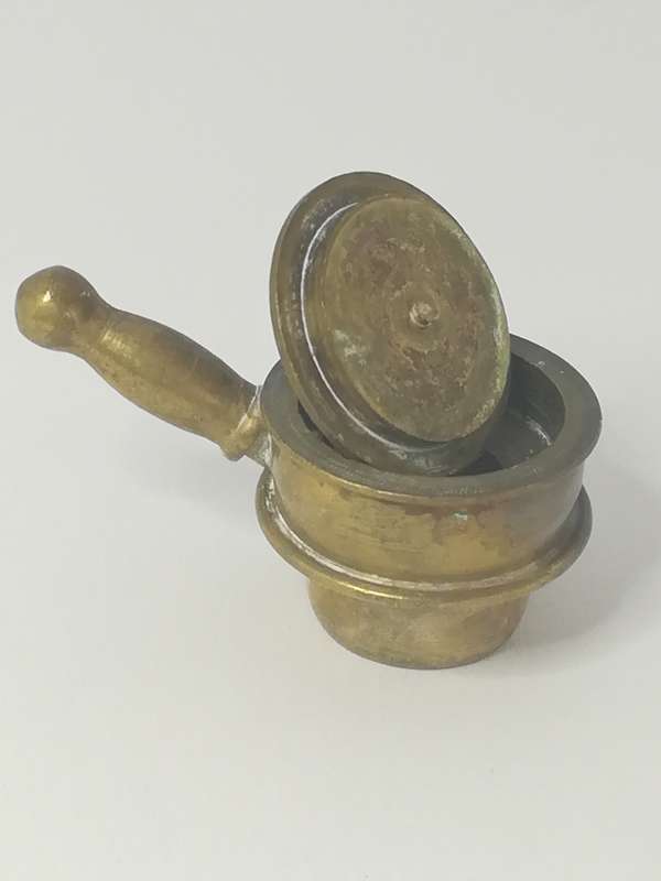 Miniature Pot with Lid Brass (Miniature, suitable for printer's tray)