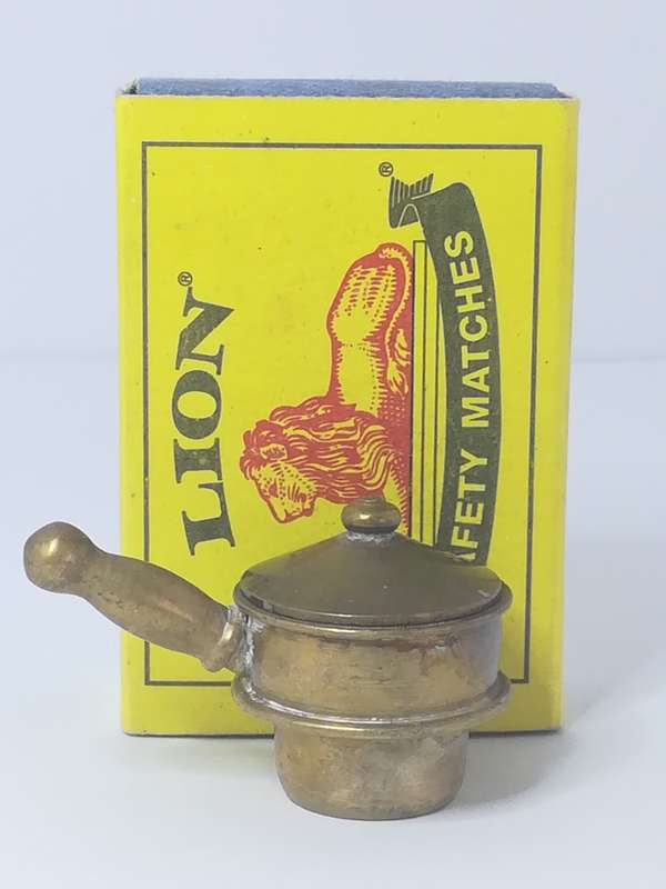 Miniature Pot with Lid Brass (Miniature, suitable for printer's tray)