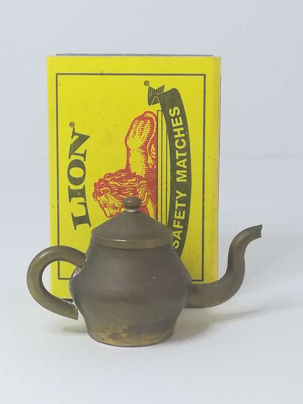 Miniature Teapot with Lid Brass (Miniature, suitable for printer's tray)