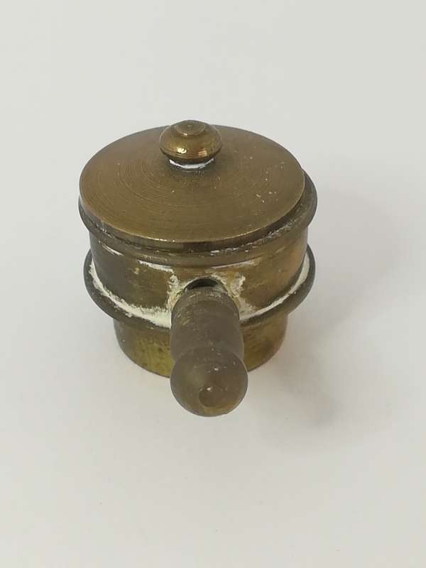 Miniature Pot with Lid Brass (Miniature, suitable for printer's tray)