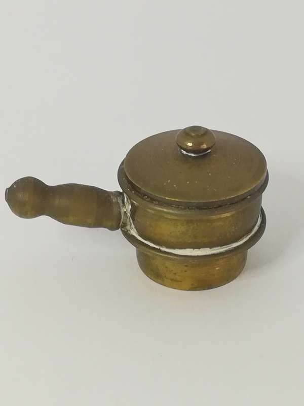 Miniature Pot with Lid Brass (Miniature, suitable for printer's tray)