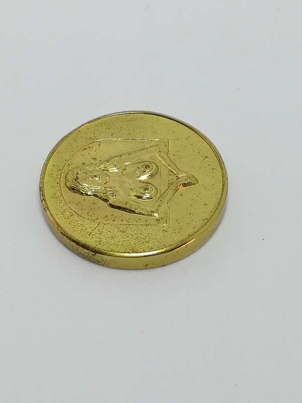 Miniature 'Gold' Painted Coin Woman Engraved (Miniature, suitable for printer's tray)