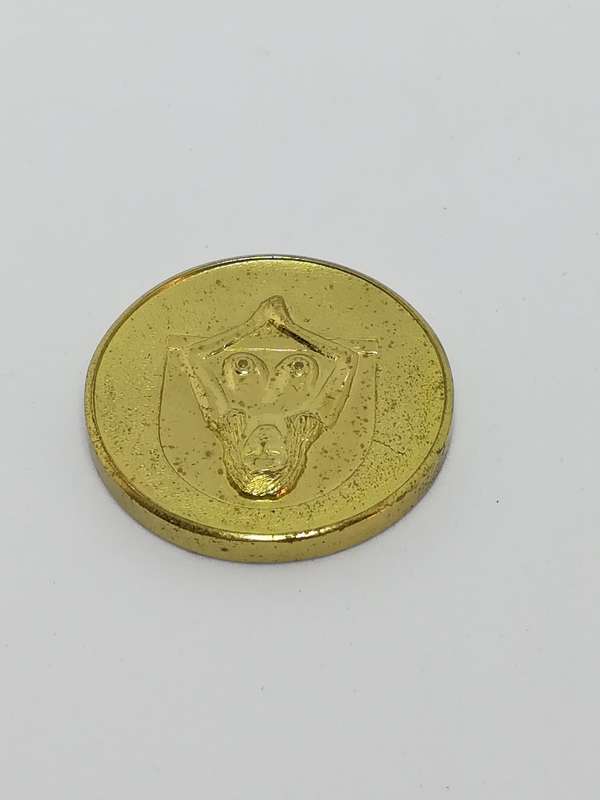 Miniature 'Gold' Painted Coin Woman Engraved (Miniature, suitable for printer's tray)