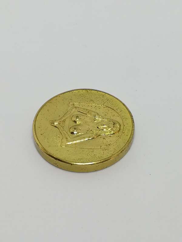 Miniature 'Gold' Painted Coin Woman Engraved (Miniature, suitable for printer's tray)