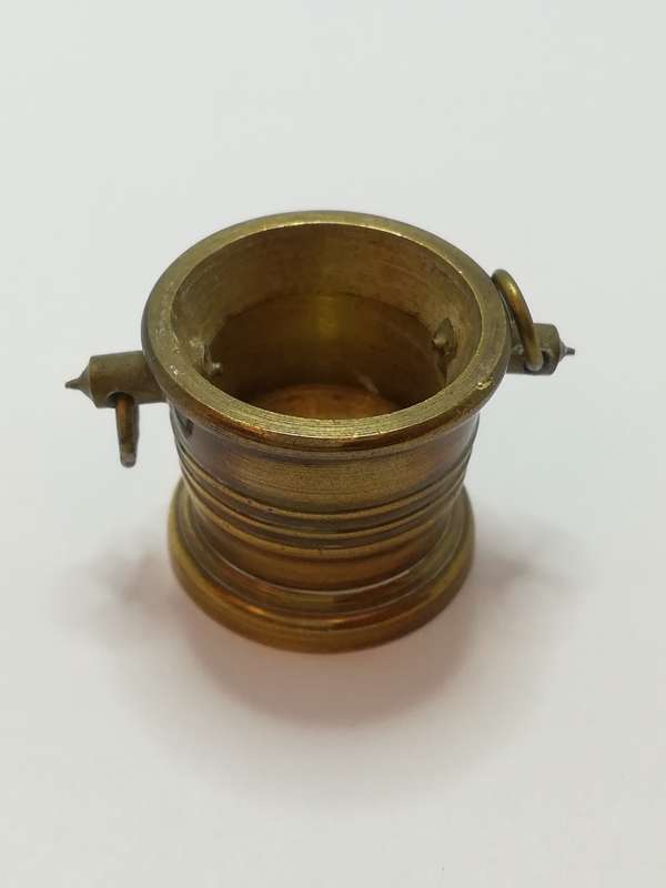 Miniature Brass Bucket and Grinder (Miniature, suitable for printer's tray)