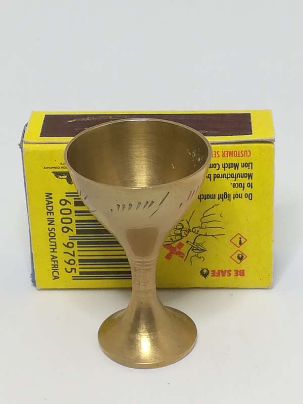 Miniature Brass Cups with Engraving (3 Cups) (Miniature, suitable for printer's tray)