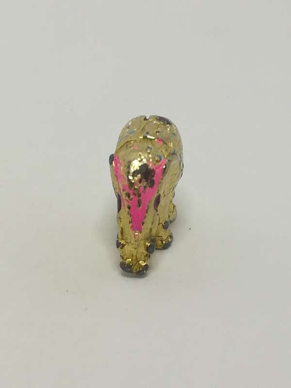 Miniature Brass Indian Decorated Elephant Name/Note Display Holder - Style 2 (Miniature, suitable...