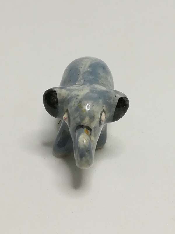 Miniature Ceramic Glazed Blue & White Elephant (Miniature, suitable for printer's tray)
