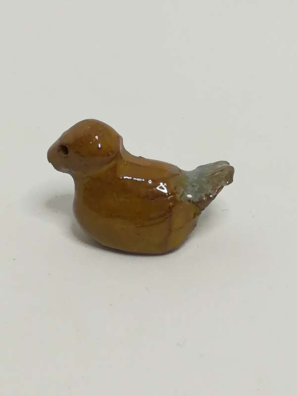 Miniature Ceramic Brown Bird (Miniature, suitable for printer's tray)
