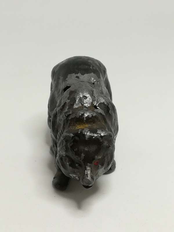 Miniature Ceramic Silver & Black Bear Red Eyes (Miniature, suitable for printer's tray)