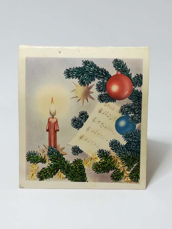 Small Christmas Card Match Box with Matches