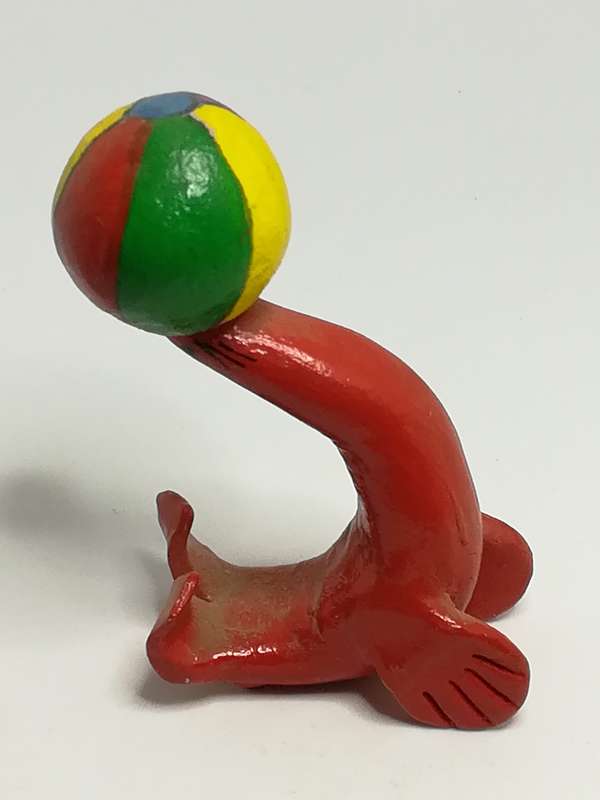 Miniature Red Seal Playing Ball (Miniature, suitable for printer's tray)