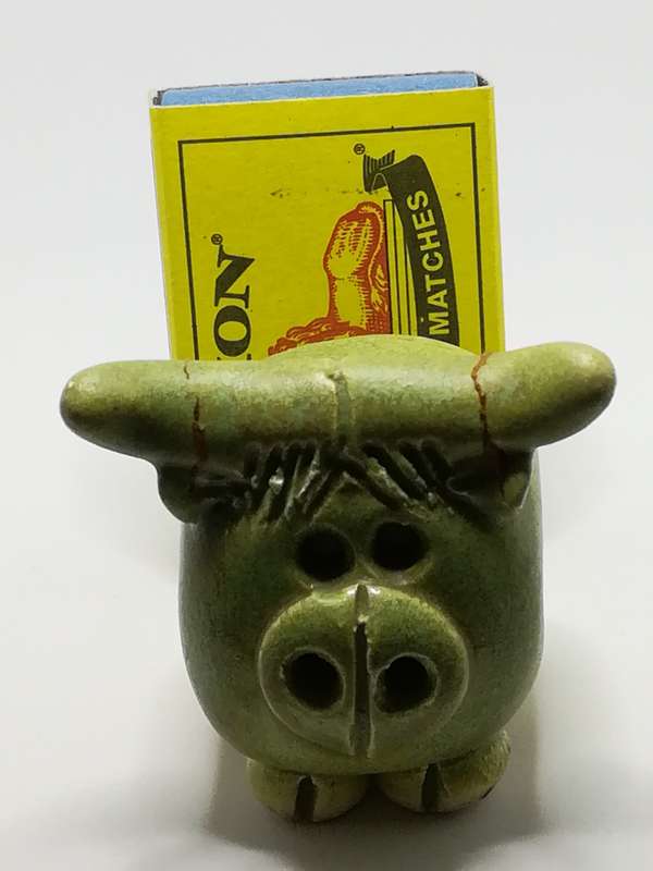 Miniature Ceramic Jade Cow Unique Horns (Miniature, suitable for printer's tray)