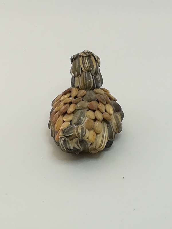 Small Ceramic Duck Decorated with Natural Seeds (Miniature, suitable for printer's tray)