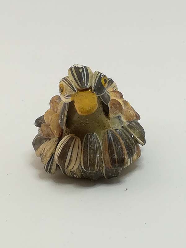 Small Ceramic Duck Decorated with Natural Seeds (Miniature, suitable for printer's tray)