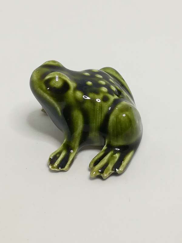 Miniature Ceramic Dark Green Frog (Miniature, suitable for printer's tray)