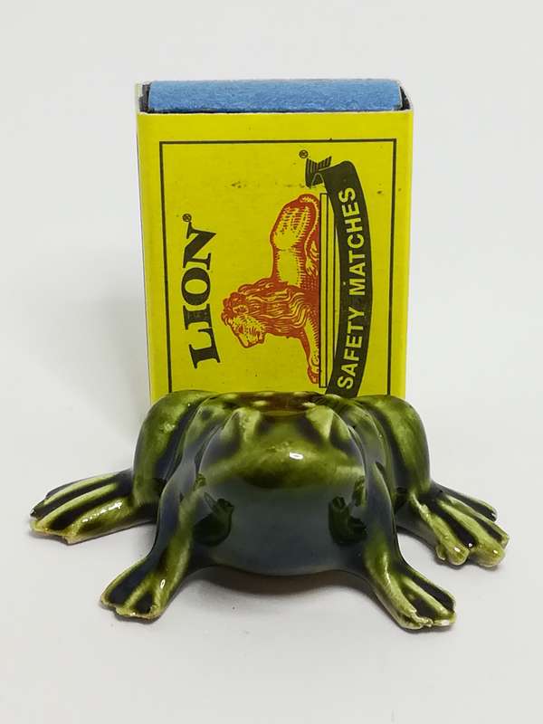 Miniature Ceramic Dark Green Frog (Miniature, suitable for printer's tray)
