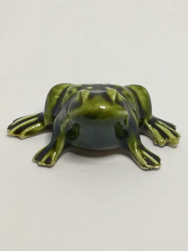 Miniature Ceramic Dark Green Frog (Miniature, suitable for printer's tray)