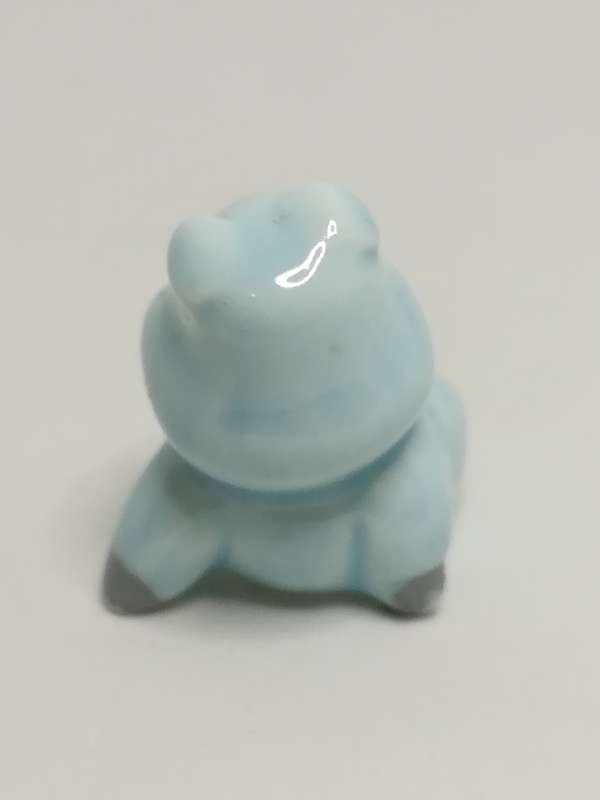 Miniature Ceramic Baby Blue Pig Sitting (Miniature, suitable for printer's tray)