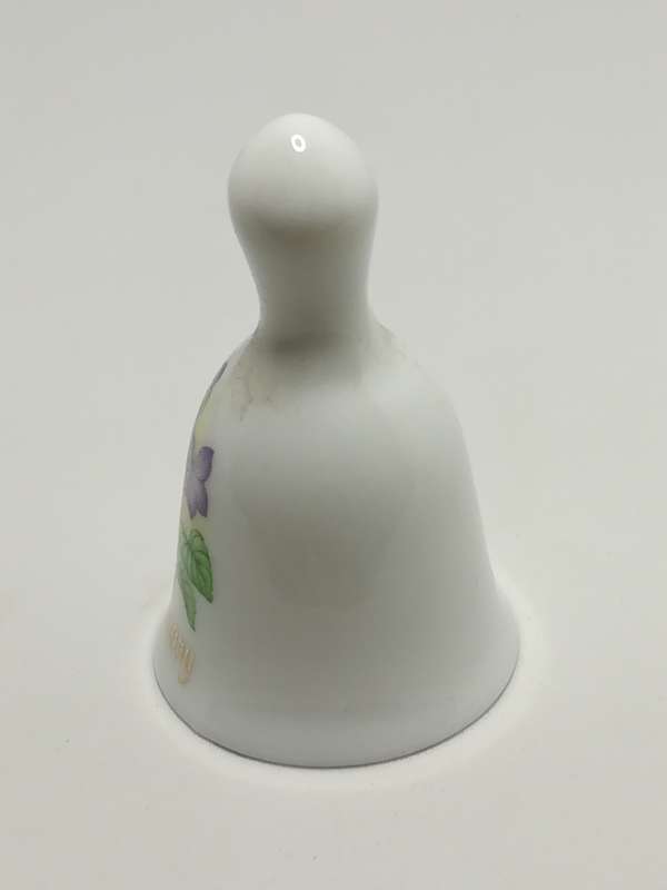 Miniature Ceramic White Bell Flower Painting (February) (Miniature, suitable for printer's tray)