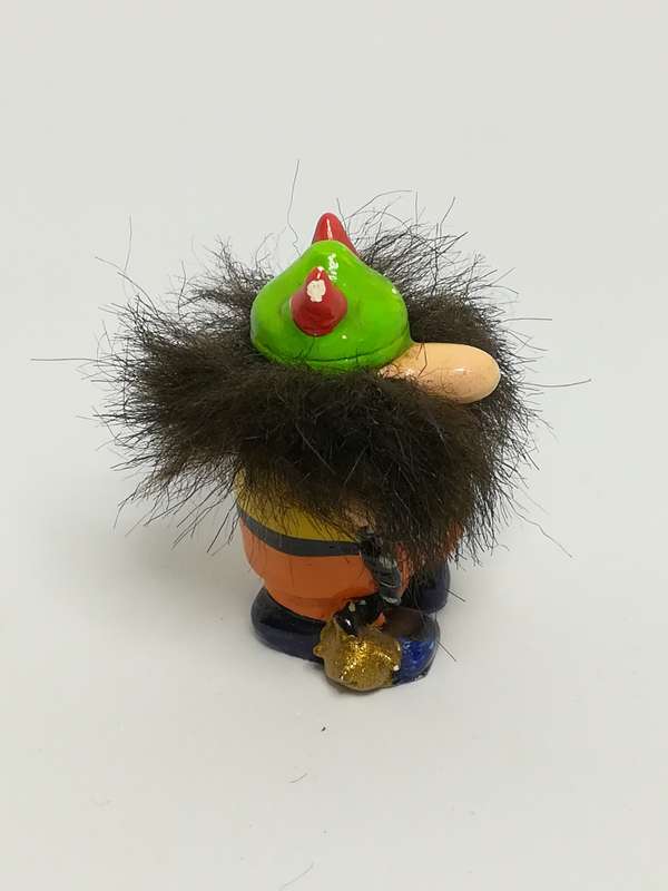 Miniature Wooden Dwarf Ready For War (Miniature, suitable for printer's tray)