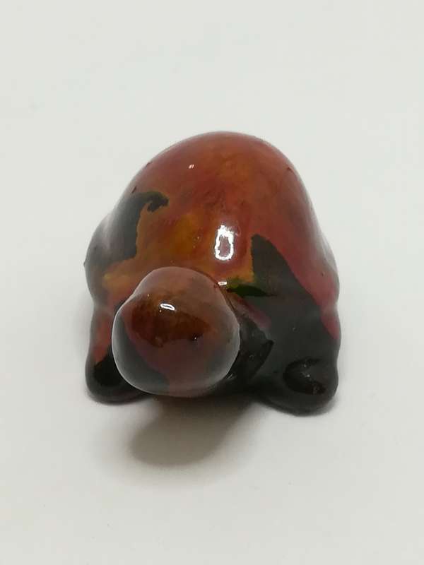 Miniature Abstract Coloured Glazed Clay Tortoise (Miniature, suitable for printer's tray)