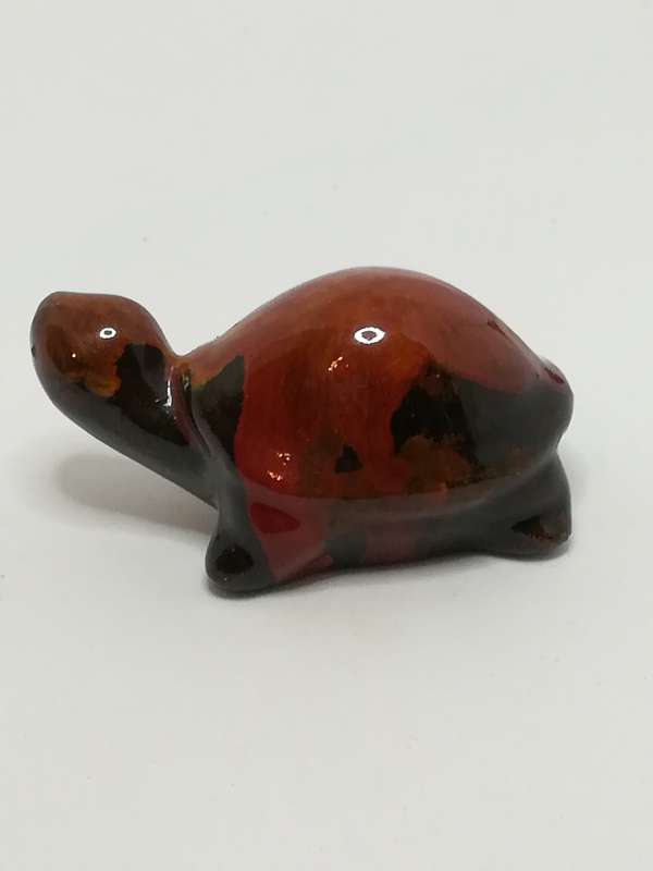 Miniature Abstract Coloured Glazed Clay Tortoise (Miniature, suitable for printer's tray)