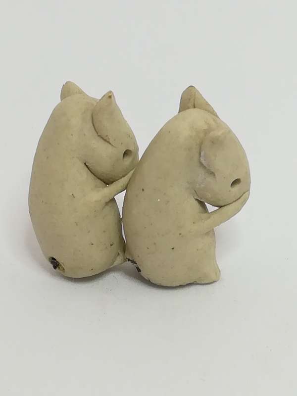 Miniature Two Shy Mice Holding Its Face (Miniature, suitable for printer's tray)