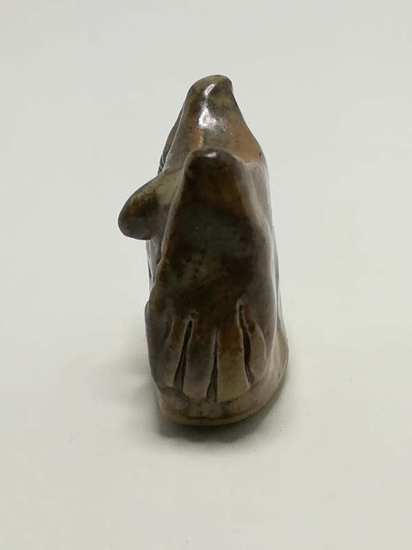 Miniature Ceramic Dark Brown Owl (Clay) (Miniature, suitable for printer's tray)