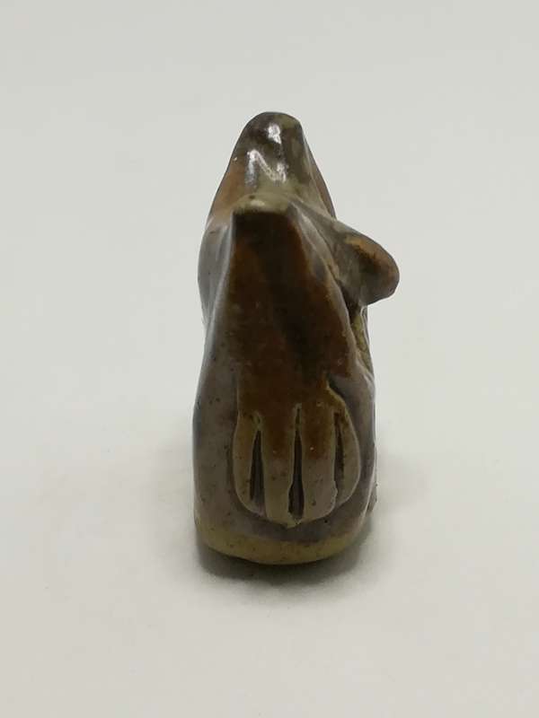 Miniature Ceramic Dark Brown Owl (Clay) (Miniature, suitable for printer's tray)