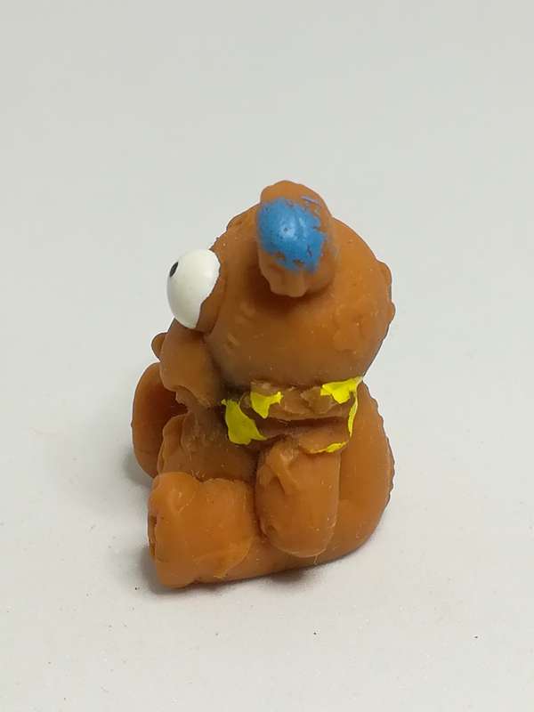 Miniature Brown, Yellow Neck Pencil Popper Teddy Bear (Miniature, suitable for printer's tray)
