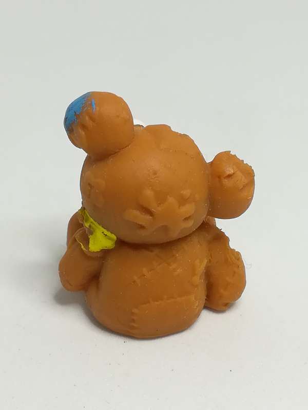 Miniature Brown, Yellow Neck Pencil Popper Teddy Bear (Miniature, suitable for printer's tray)