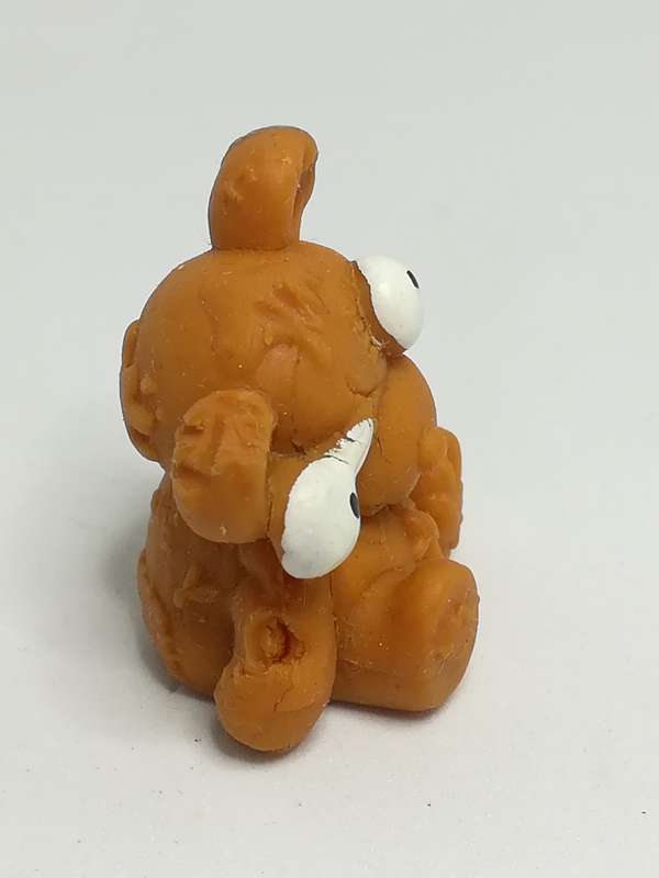 Miniature Brown, Yellow Neck Pencil Popper Teddy Bear (Miniature, suitable for printer's tray)