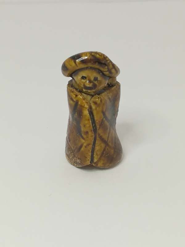 Miniature Mother & Child Ceramic Glaze Brown (Miniature, suitable for printer's tray)