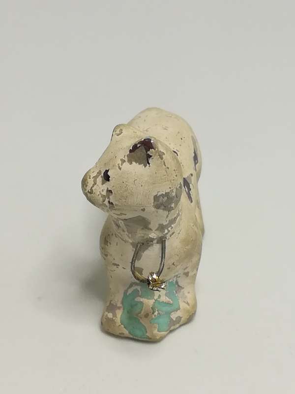 Miniature Ceramic White Cat with Necklace (Miniature, suitable for printer's tray)