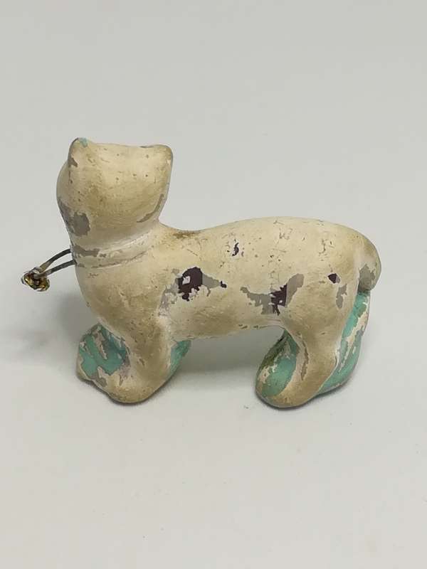 Miniature Ceramic White Cat with Necklace (Miniature, suitable for printer's tray)