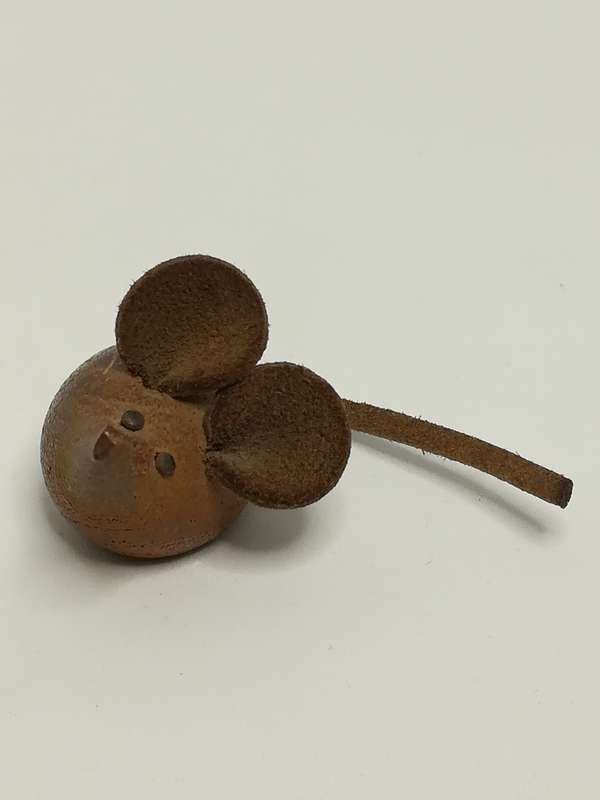 Miniature Wooden Brown Mouse Big Ears (Miniature, suitable for printer's tray)