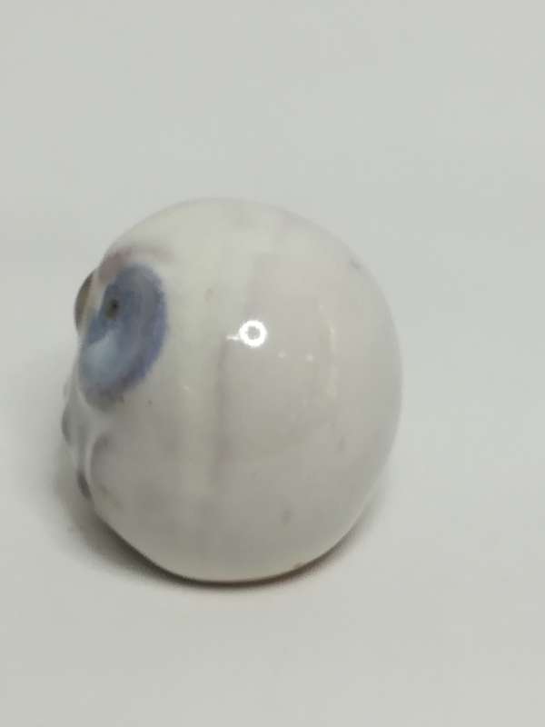Miniature Ceramic Brown, Blue & White Owl (Miniature, suitable for printer's tray)