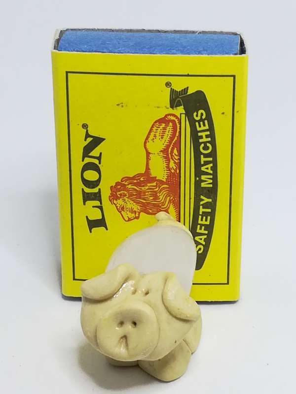 Miniature Ceramic & Stone Pig (Miniature, suitable for printer's tray)