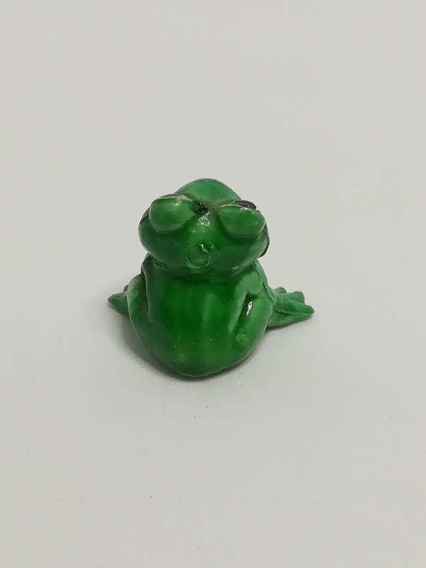 Miniature Green Frog Relaxing (Miniature, suitable for printer's tray)