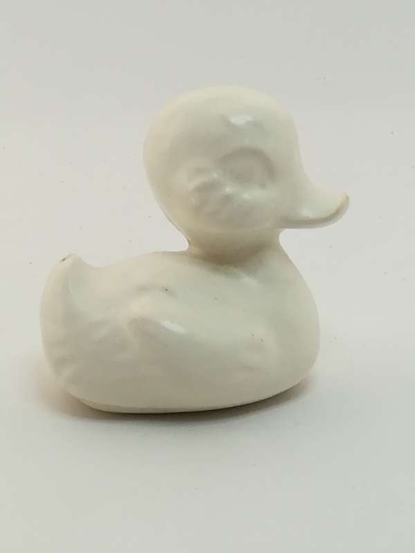 Miniature White Ceramic Duck (Miniature, suitable for printer's tray)