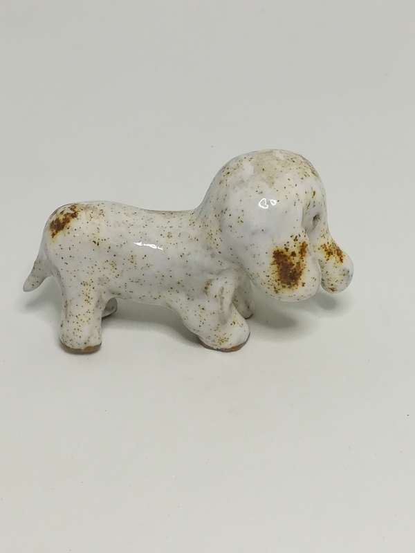 Miniature Ceramic White & Brown Elephant (Miniature, suitable for printer's tray)