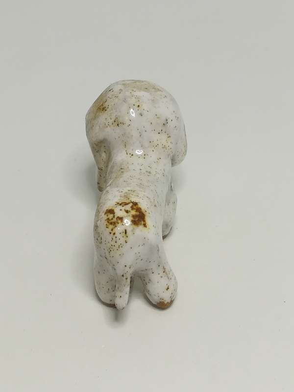 Miniature Ceramic White & Brown Elephant (Miniature, suitable for printer's tray)