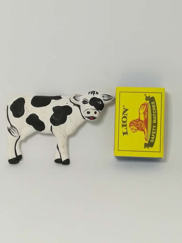 Small Black & White Ceramic Cow