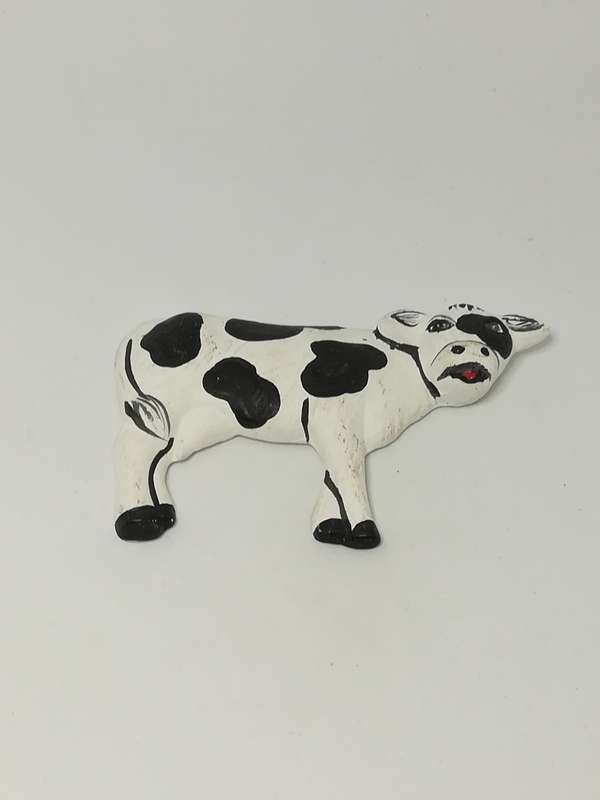 Small Black & White Ceramic Cow