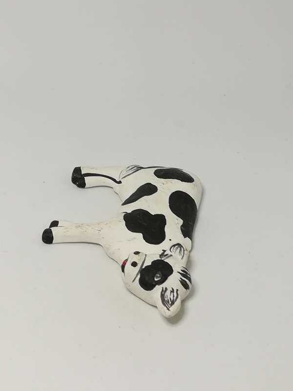 Small Black & White Ceramic Cow